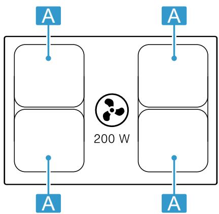 BOSCH PVQ711H26E - Répartition des zones de cuisson - 1