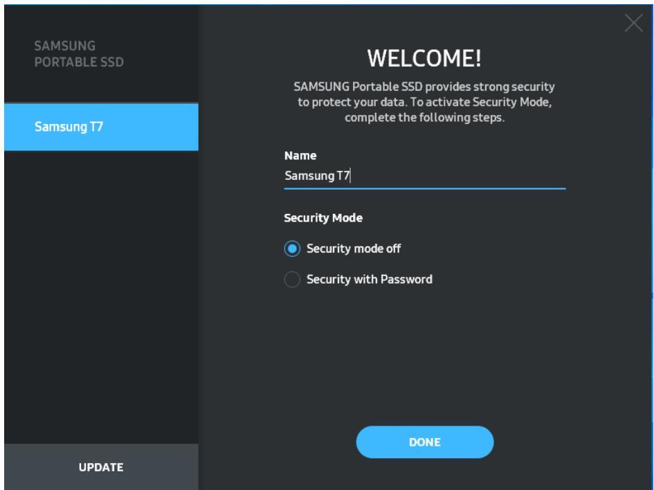SAMSUNG MUPC2T0R - Configuration du mode de sécurité (facultatif) - 1