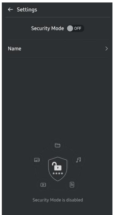 SAMSUNG MUPC2T0R - Écran paramètres - 1