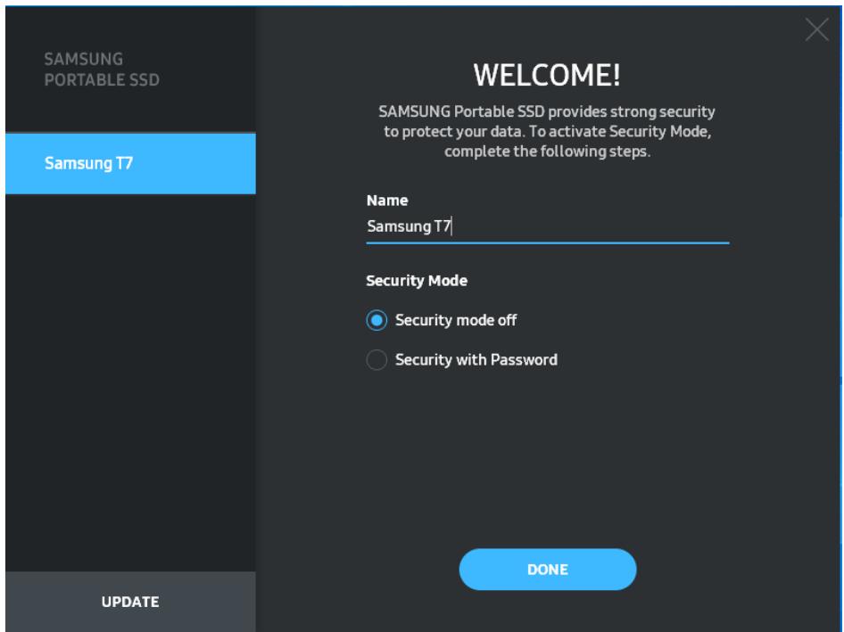 SAMSUNG MUPC2T0T - Configuration du mode de sécurité (facultatif) - 1