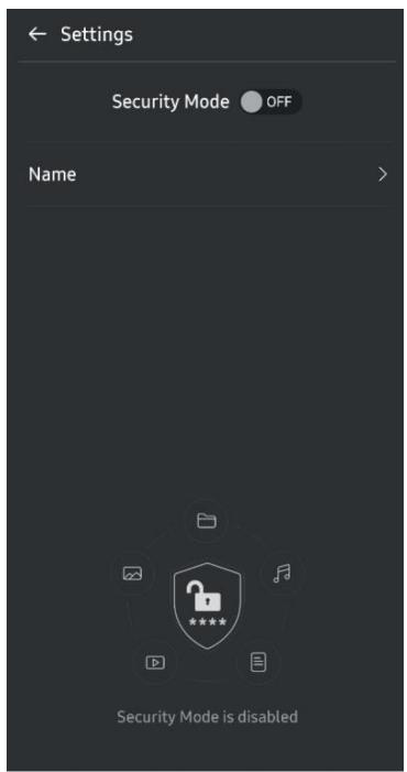 SAMSUNG MUPC2T0T - Écran Paramètres - 1