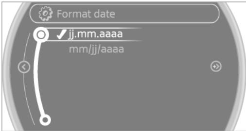 MINI Countryman (2014-2017) - Réglage du format de la date - 1
