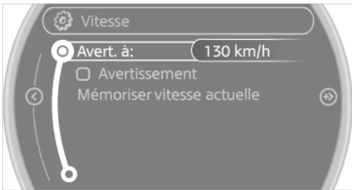 MINI Countryman (2014-2017) - Affichage, réglage ou modification de la limite - 1
