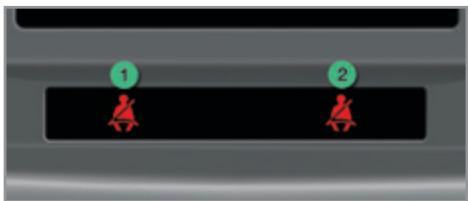 PEUGEOT 207 CC Phase 3 (2012-2015) - Barrette des témoins de non-bouclage / débouclage de ceinture - 1