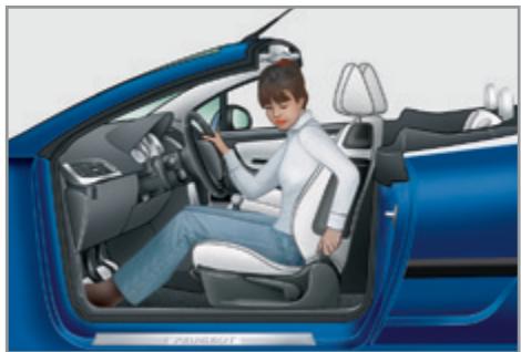 PEUGEOT 207 CC Phase 3 (2012-2015) - Réglage de l'inclinaison du dossier - 5