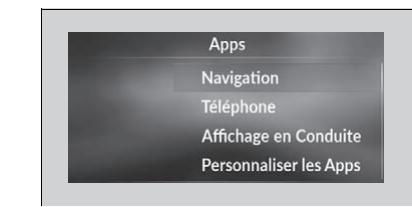 Acura RDX (2019) - Pour changer le contenu de l'affichage tête haute - 1