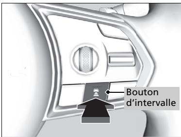 Acura RDX (2019) - Pour déterminer ou changer l'intervalle de suivi - 1