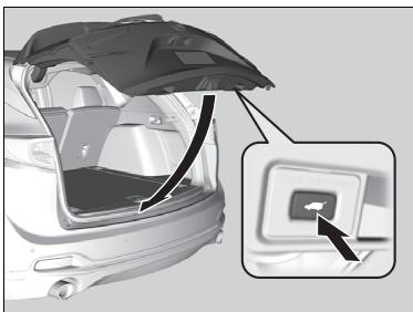 Acura RDX (2019) - Utilisation du bouton interieur du hayon - 1