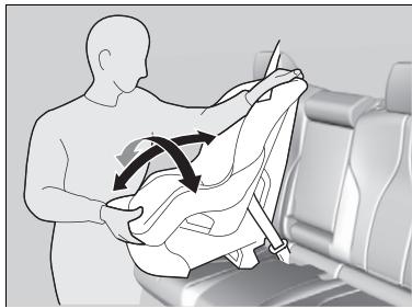 Acura RDX (2019) - Installation d'un siège d'enfant avec une ceinture sous-abdominale/epaulière - 2