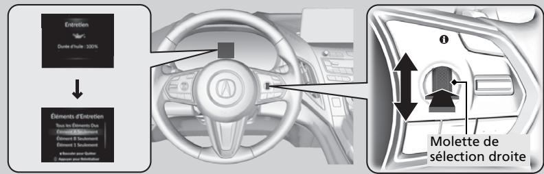 Acura RDX (2019) - Réinitialisation de l'affichage - 1