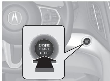 Acura RDX (2019) - Bouton ENGINE START/ STOP (mise en marche/ arrêt du moteur) P.182 - 1