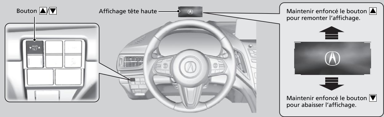 Acura RDX (2019) - Pour changer le contenu de l'affichage tete haute P. 140 - 1