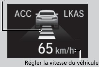 Acura RDX (2019) - Pour régler la vitesse de consigne du vehicule - 2