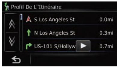 SUBARU Forester (2008-2010) Système audio et de navigation - - Touchez [Profil] sur l'Écran de confirmation de l'itinéraire". - 1