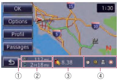 SUBARU Forester (2008-2010) Système audio et de navigation - Contrôle de l'itinétaire calculé - 1