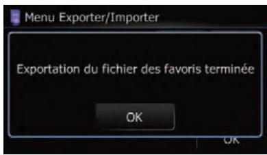 SUBARU Forester (2008-2010) Système audio et de navigation - Touchez [Export.] en regard de "Favoris". - 1