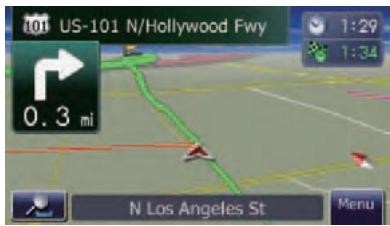 SUBARU Forester (2008-2010) Système audio et de navigation - Commutation entre la carte 2D et 3D - 2