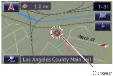 SUBARU Forester (2008-2010) Système audio et de navigation - Enregistrement d'un lieu par mode de défilament - 1