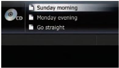 SUBARU Forester (2008-2010) Système audio et de navigation - Sélection d'une piste de la liste - 1