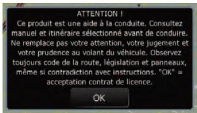 SUBARU Forester (2008-2010) Système audio et de navigation - Lisez les clauses d'exclusion attentivement, vérifiez-les en détail, puis touchez [OK] si vous estes d'accord avec les conditions. - 1