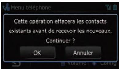 SUBARU Forester (2008-2010) Système audio et de navigation - Attendez que l'écran suivant apparaisse et utilisez votre téléphone portable pour transférer les entrées de l'annuaire. - 1