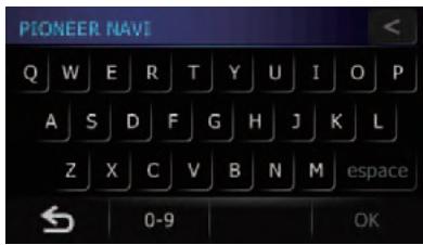 SUBARU Forester (2008-2010) Système audio et de navigation - Touchez < pour supprimer le nom actuel et entrer un nouveau nom à l'aide du clavier. - 1