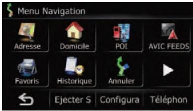 SUBARU Forester (2008-2010) Système audio et de navigation - Information affichée Écran "Menu Navigation" - 1