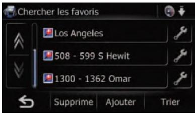 SUBARU Forester (2008-2010) Système audio et de navigation - Touchez [Favoris]. - 1