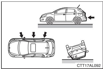 TOYOTA Matrix (2012) - Conditions de déploiement des sacs de sécurité gonflables SRS (SRS frontaux) - 2