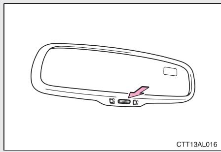 TOYOTA Matrix (2012) - 1-3. Equipements réglables (sièges, rétroviseurs, volant) Rétroviseur interieur anti'éblouissement - 2