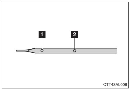 TOYOTA Matrix (2012) - Vérification du niveau d'huile moteur - 3