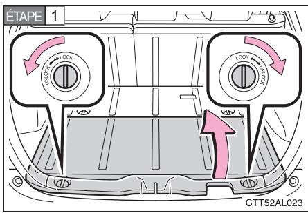 TOYOTA Matrix (2012) - Accès au cric - 1