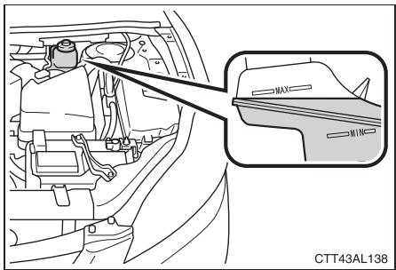 TOYOTA Matrix (2012) - Contrôle du niveau de liquide - 1