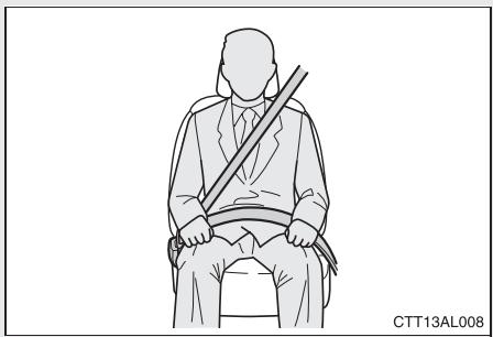 TOYOTA Matrix (2012) - Utilisation correcte des ceintures de sécurité - 1