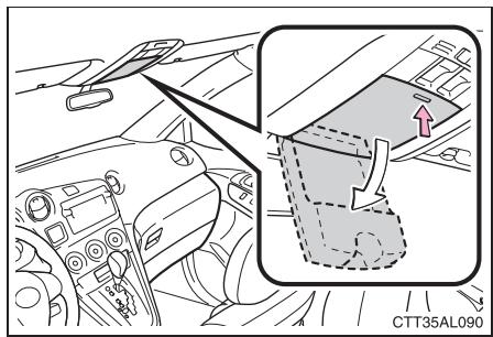 TOYOTA Matrix (2012) - ▶ Console de pavillon (vehicules équipés d'un toit ouvrant) - 1