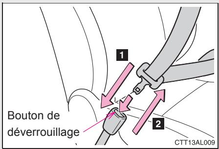 TOYOTA Matrix (2012) - ■ Attacher et détacher la ceinture de sécurité - 1