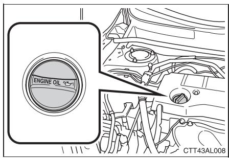TOYOTA Matrix (2012) - Vérification du niveau d'huile moteur - 4