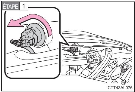 TOYOTA Matrix (2012) - ■ Clignotants avant/feux de stationnement etoux de position latéraux avant - 1