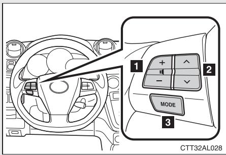TOYOTA Matrix (2012) - Utilisation des commandes audio au volant - 1