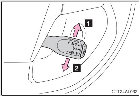 TOYOTA Matrix (2012) - ■ Modification de la vitesse programmée - 1