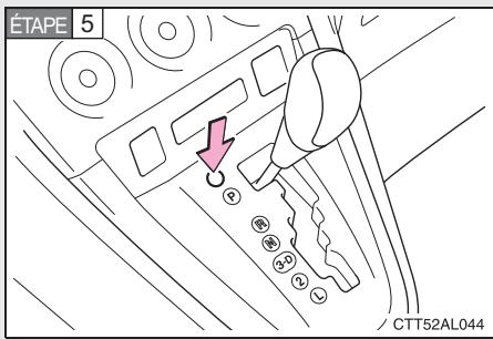 TOYOTA Matrix (2012) - Si le levier de vitesses est bloqué sur P (transmission automatique) - 2