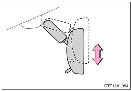 TOYOTA Matrix (2012) - Réglage en hauteur du rétroviseur interieur - 1