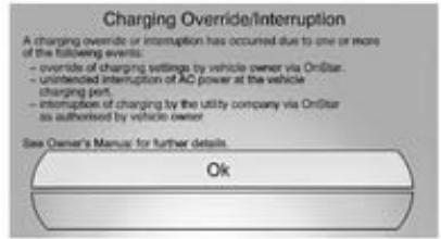 Vauxhall Ampera (2011-2015) - Charging override / interruption pop-up - 1