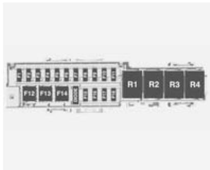 Vauxhall Ampera (2011-2015) - Instrument panel fuse box on the right side end - 2