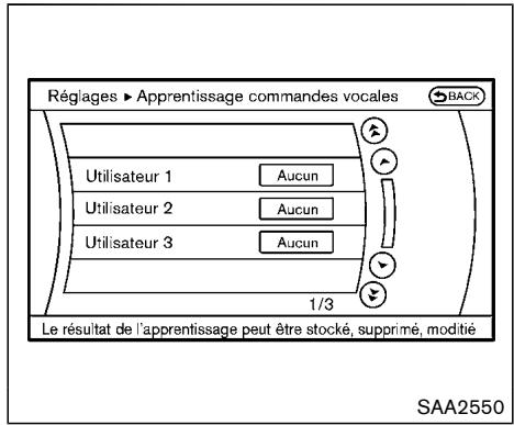 NISSAN 370 Z (2016) - Enregistrement de la voix de l'utilisateur dans le système : - 1