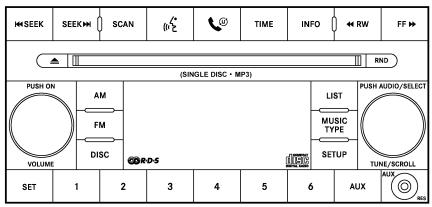 Chrysler 300 (2004-2010) - CODE DE VENTE RES – RADIO AM/FM STÉRÉO AVEC LECTEUR DE CD (PRISE AUX MP3) - 1