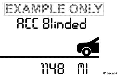 Chrysler 300 (2004-2010) - Avertissement « ACC Blinded » (régulateur de vitesse adaptatif obstrué) - 1