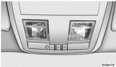 Chrysler 300 (2004-2010) - Lecteurs de carte et lampes de lecture de la console au pavillon - 1