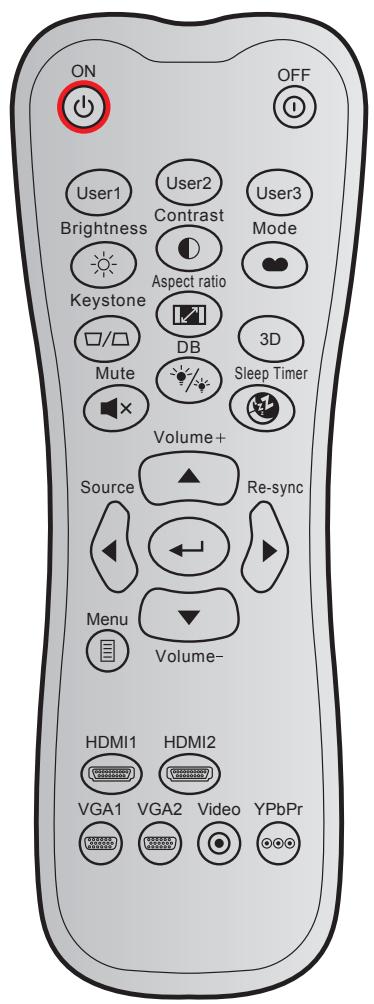 OPTOMA H190X - Codes de la télécommande IR 3 - 1