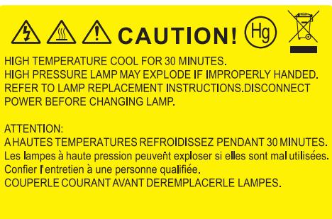OPTOMA H190X - Remplacement de la lampe - 2